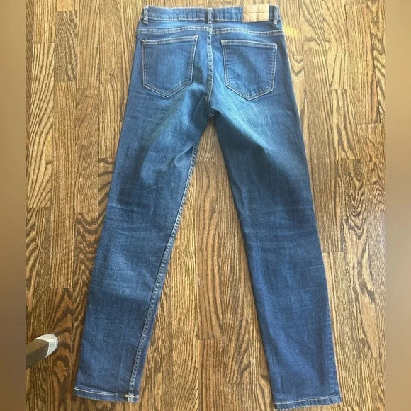 Zara White and Blue Denim Cropped and Skinny Jeans Bundle Size 6 - Picture 5 of 7